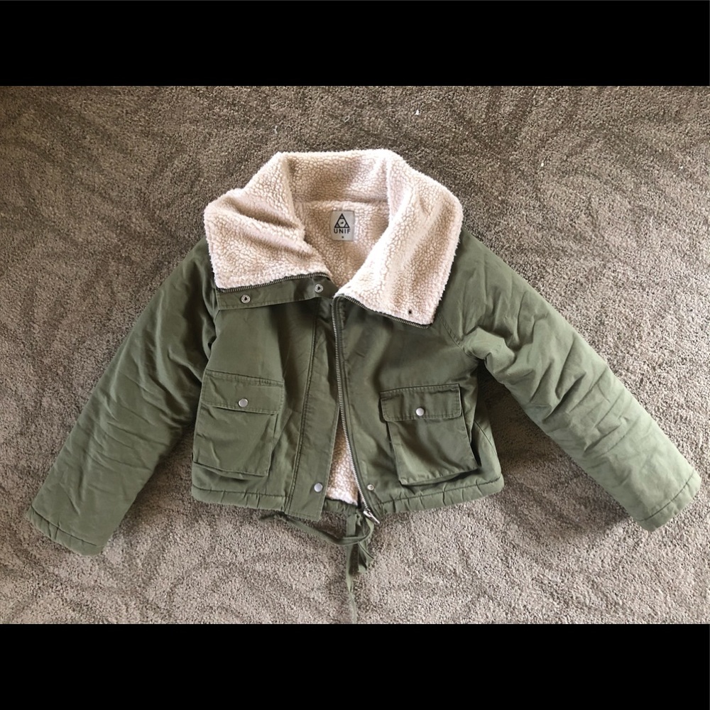 UNIF X UO Sherpa Lined Bomber Jacket